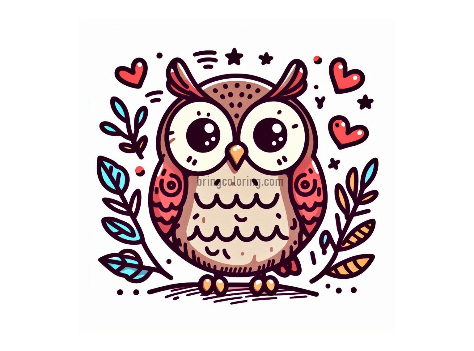 Owl Coloring Pages for Kids 1 Image is Owl Coloring