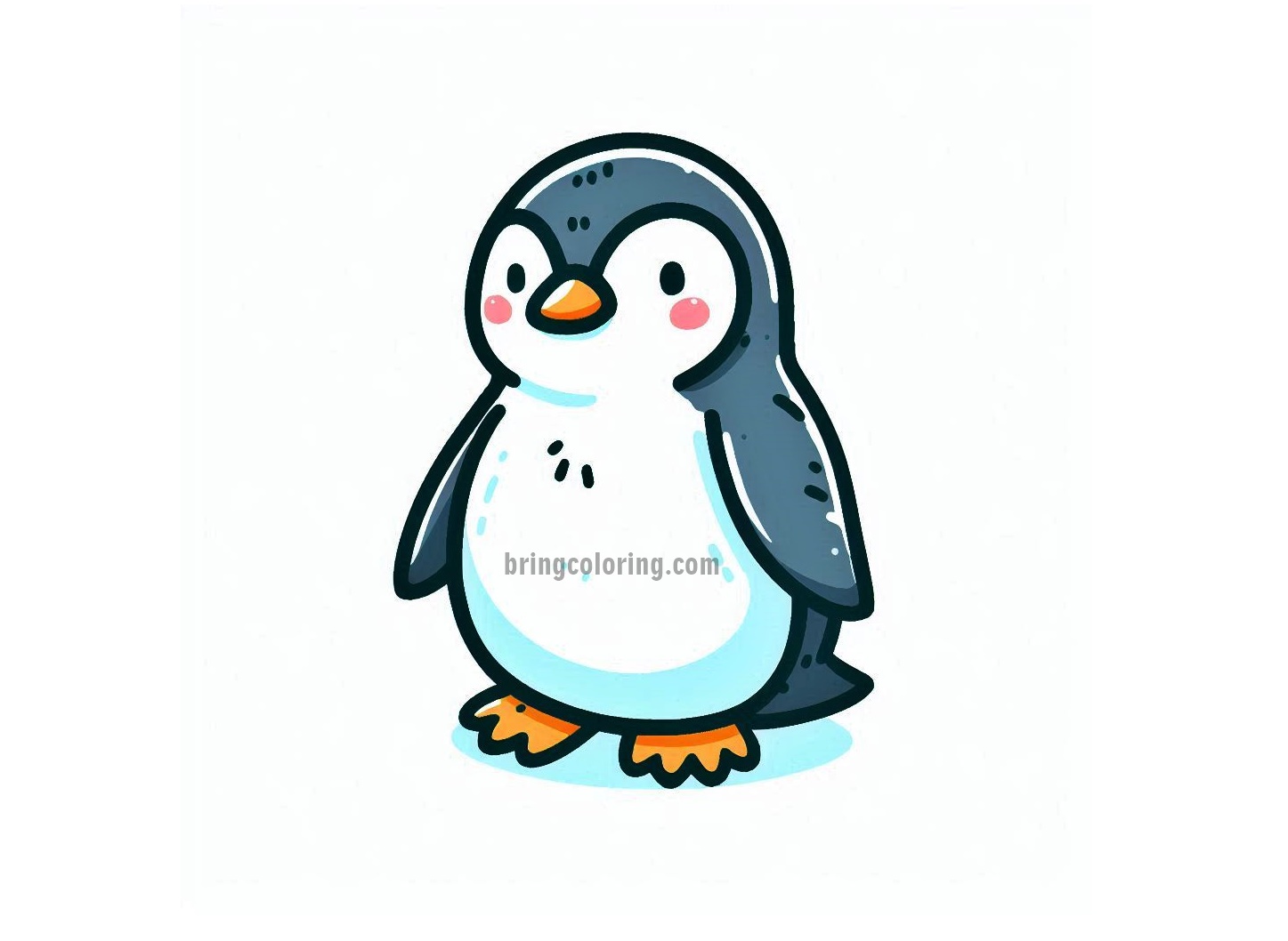 Cute Penguin Coloring Pages for Kids 4 Image is Penguin Coloring