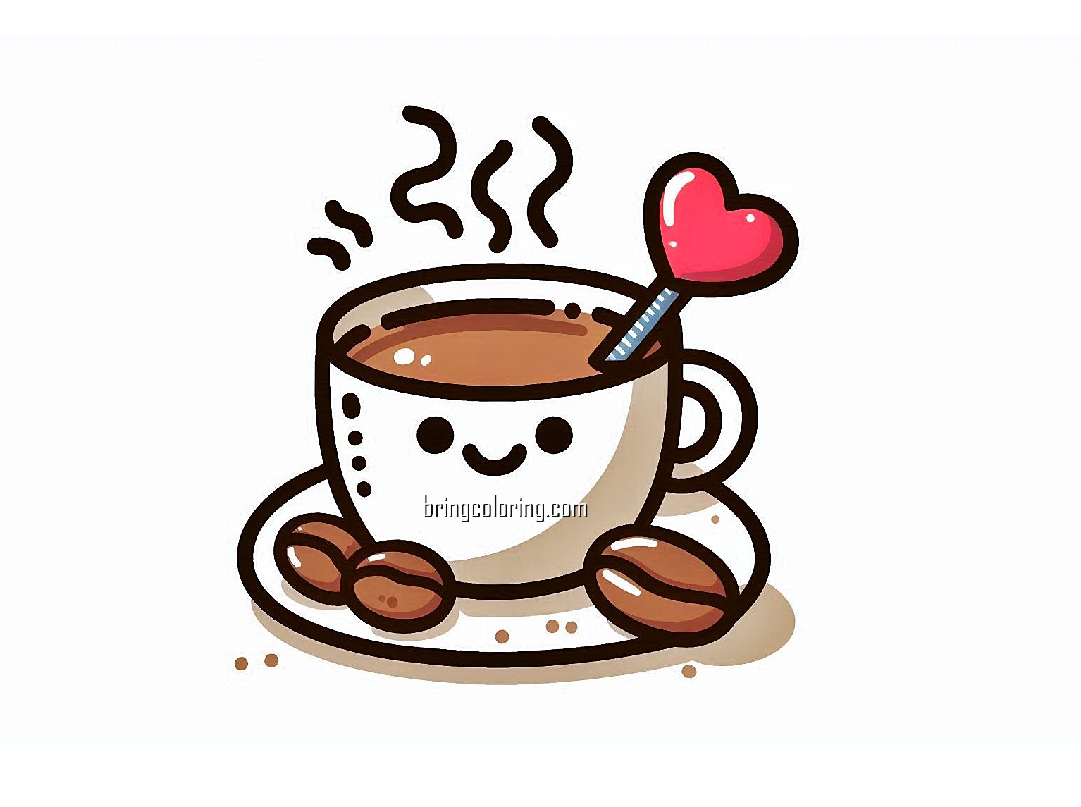 Welcome to the Coffee Coloring Pages! 4 Image of Coffee Drink Coloring
