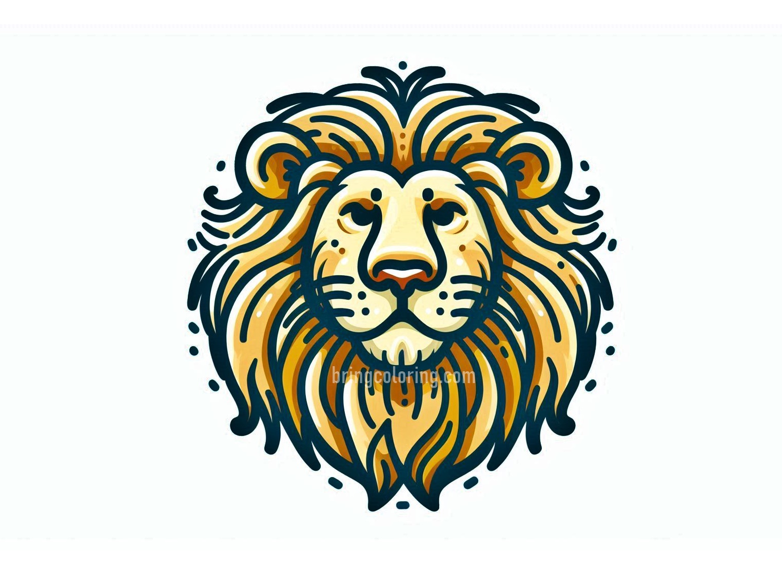 Lion Head Coloring Pages for Kids 1 Image of Lion Coloring