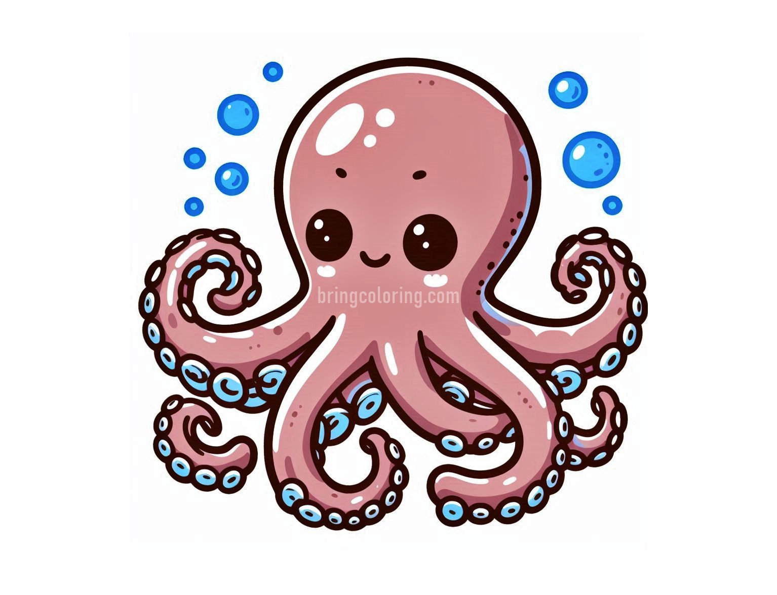 Octopus Coloring Page for Kids 4 Image of Octopus Coloring