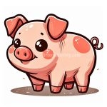 Cheerful Farm Animals Pig Coloring Pages for Kids Image of Pig Coloring Pages