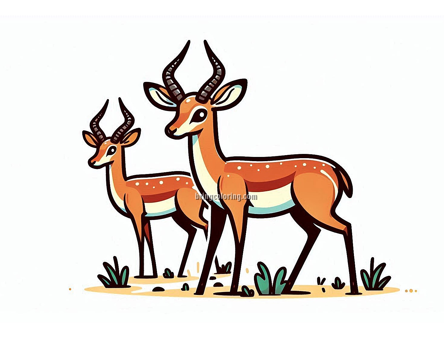 Welcome to our Impala Coloring Pages for Kids 1 Impala of Coloring Images
