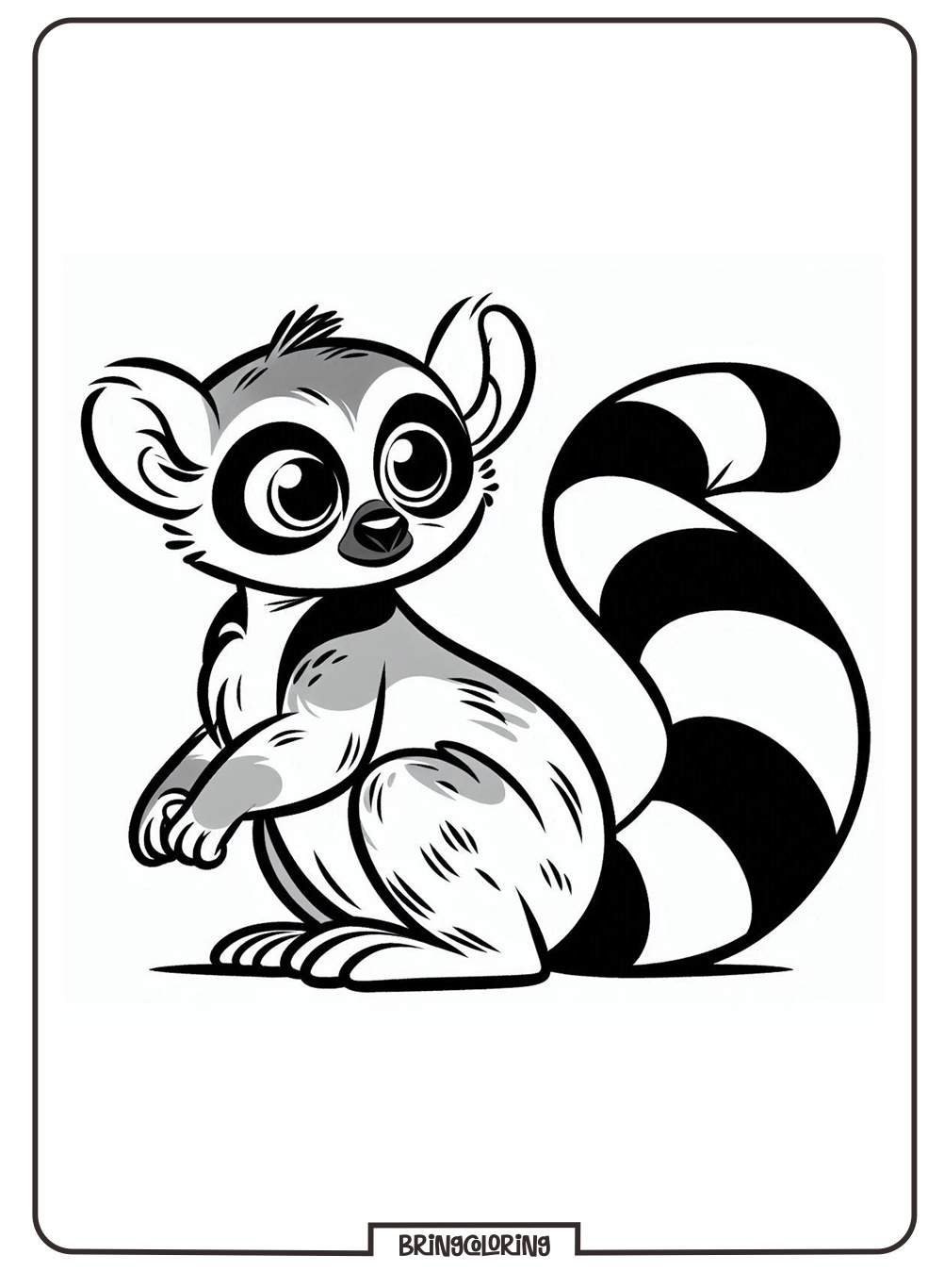 Lemur Animal Coloring Pages for Kids 3 Lemur Coloring Pages for Kids