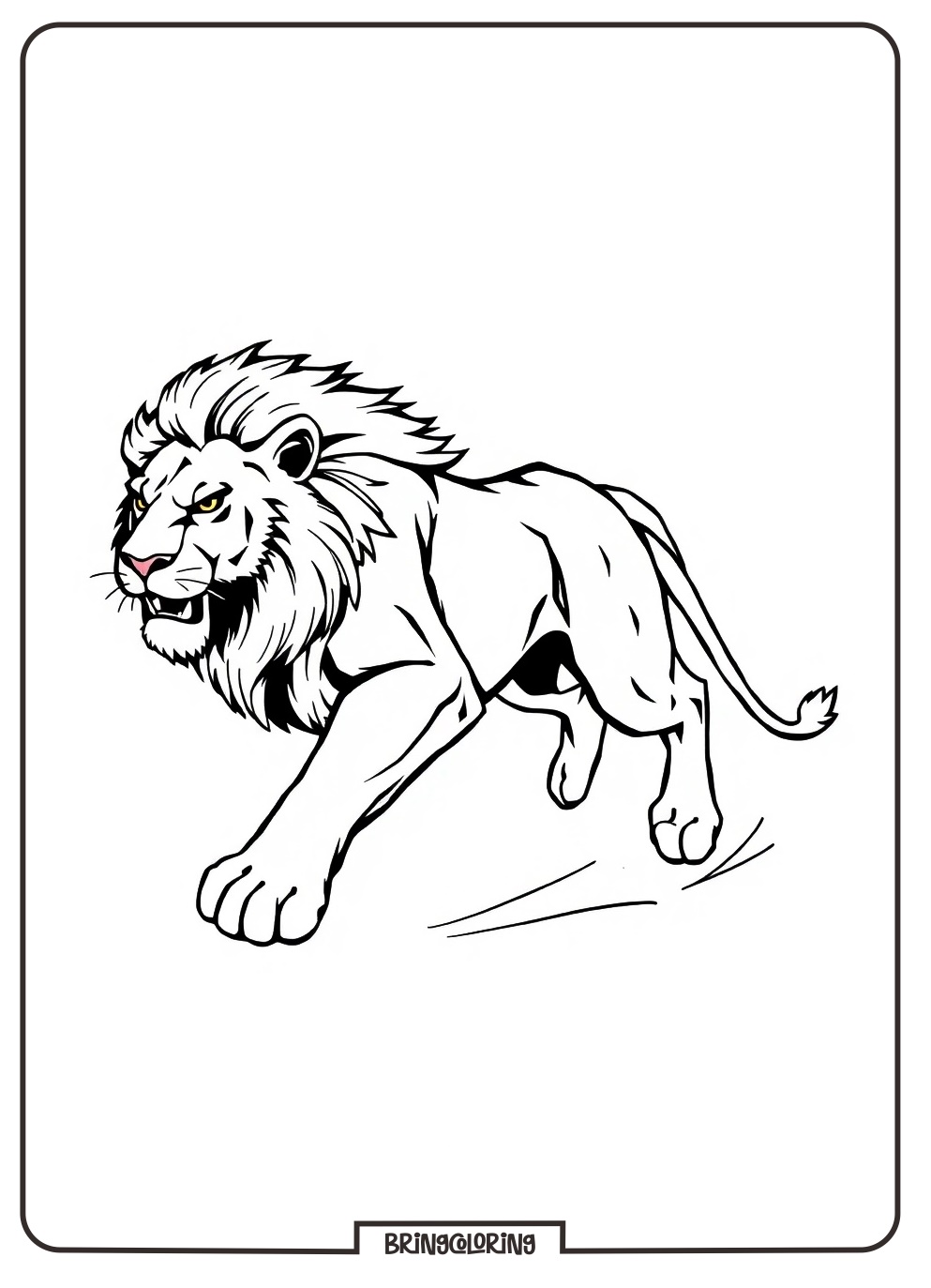 The King of the Jungle is Here, Lion Coloring Pages for Kids 3 Lion Coloring Page Printable