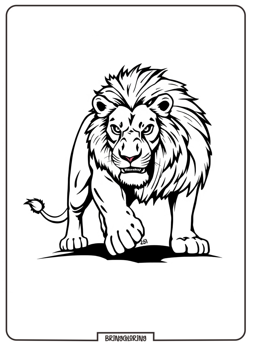 The King of the Jungle is Here, Lion Coloring Pages for Kids 1 Lion Coloring Page for Kid