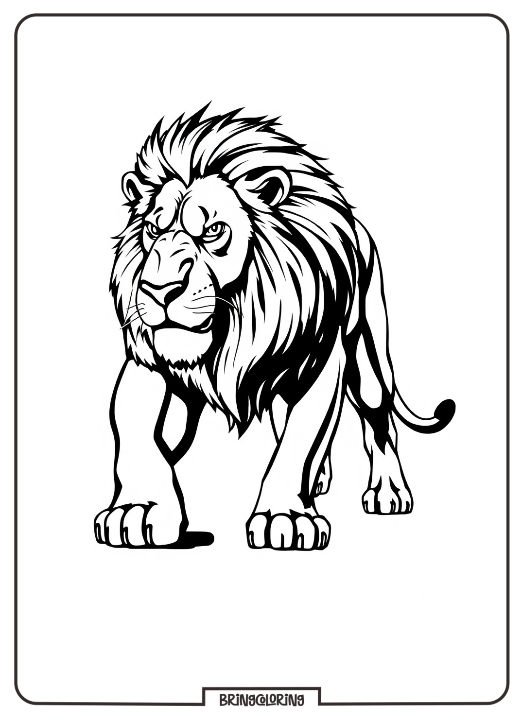The King of the Jungle is Here, Lion Coloring Pages for Kids 2 Lion Coloring Page for Kids