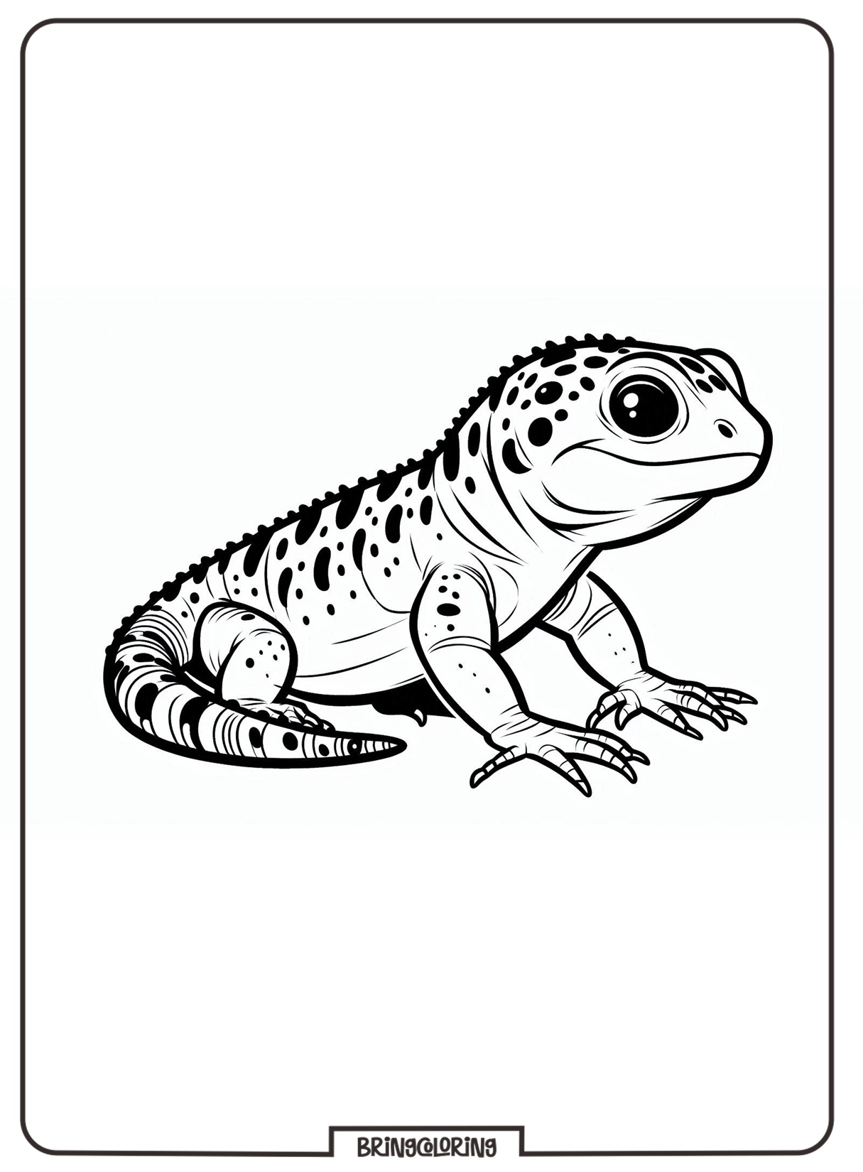 Lizard Coloring Page for Kids 2 Lizards Coloring Pages for Kids