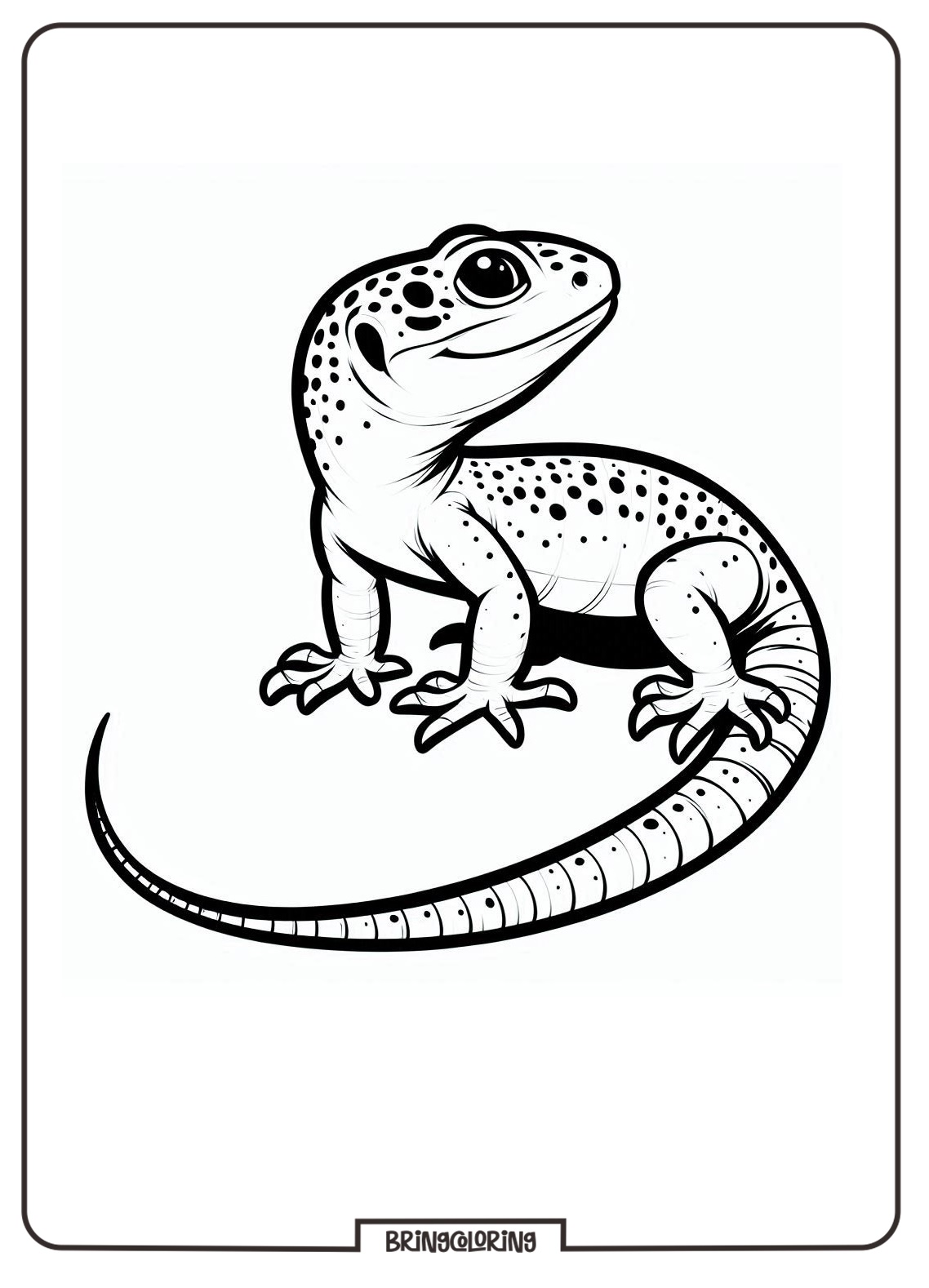 Lizard Coloring Page for Kids 3 Lizards Printable Coloring Pages for Kids