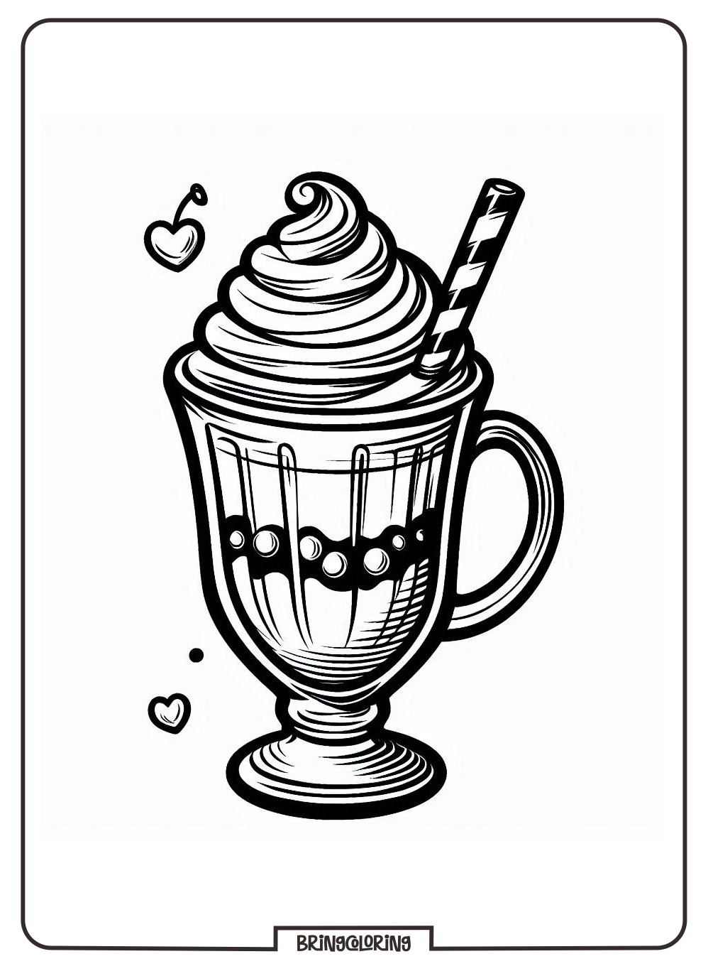 Milkshake Drink Coloring Pages Online