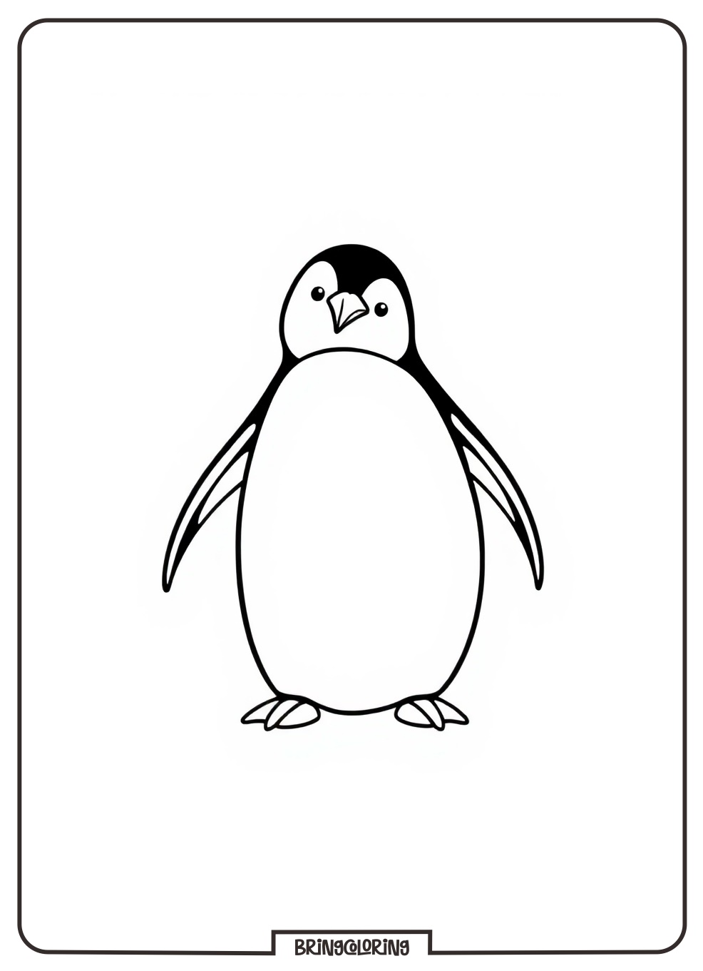 Cute Penguin Coloring Pages for Kids 1 Penguin Animal Coloring Pages