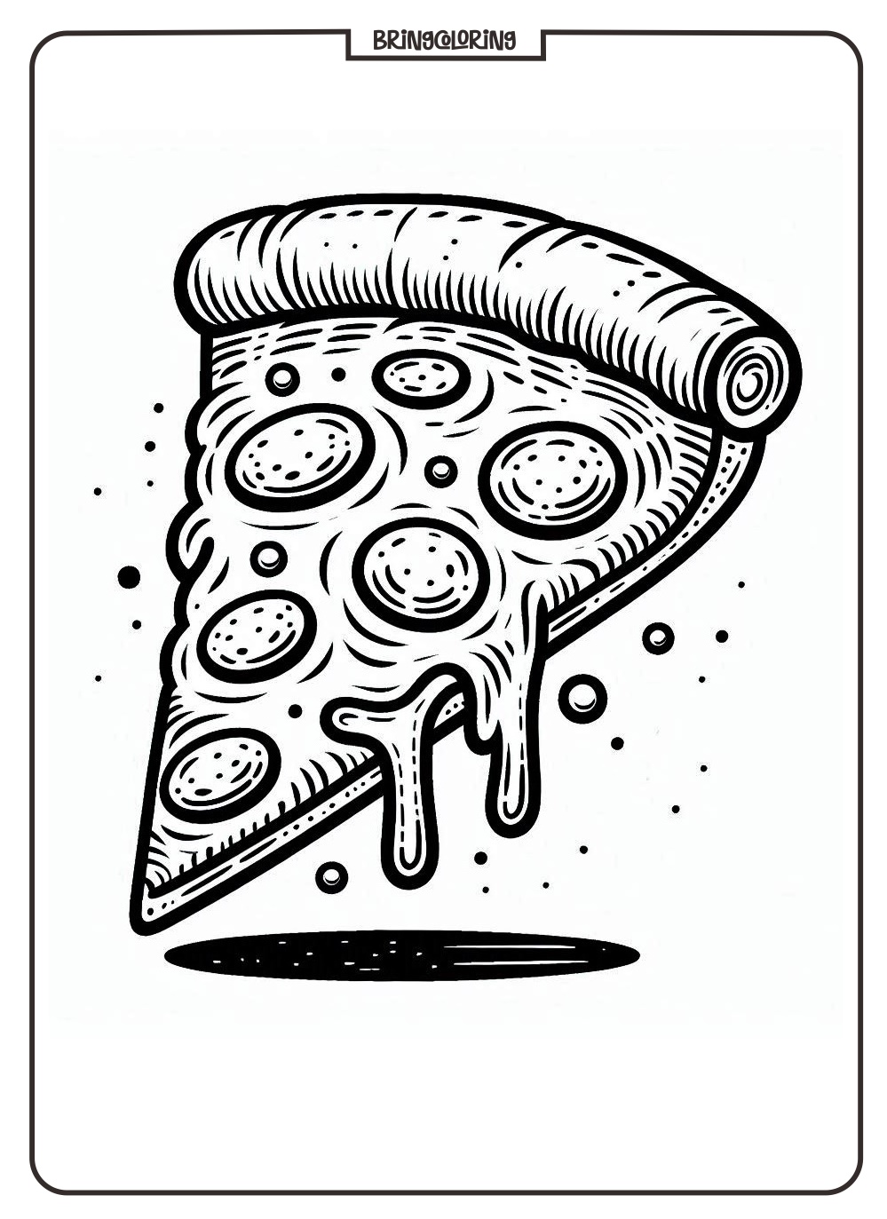 Delicious Pizza Coloring Pages for Kids 2 Pizza Coloring Pages for Kids