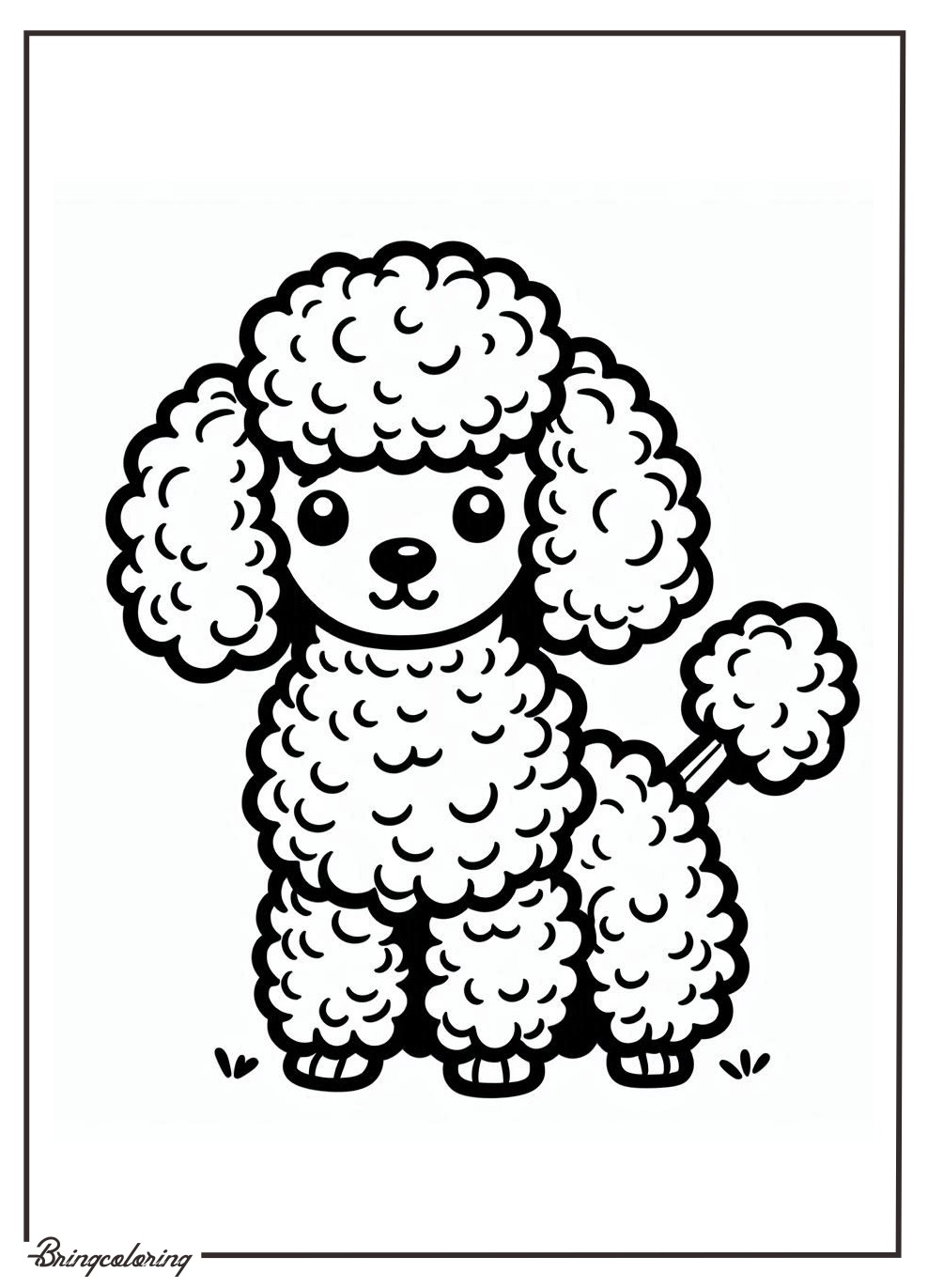 Fluffy Fun with Poodle Coloring Pages 2 Poodle Coloring Page for Kid
