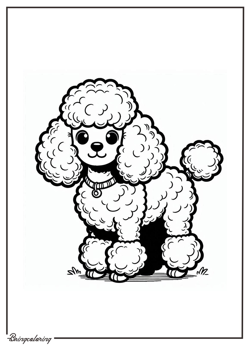 Fluffy Fun with Poodle Coloring Pages 3 Poodle Coloring Page for Kids