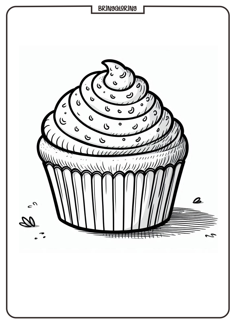 Get Ready for Some Sweet Coloring Fun, Cupcake Coloring Pages for Kids 2 Printable Cupcake Coloring Pages Online for Kids