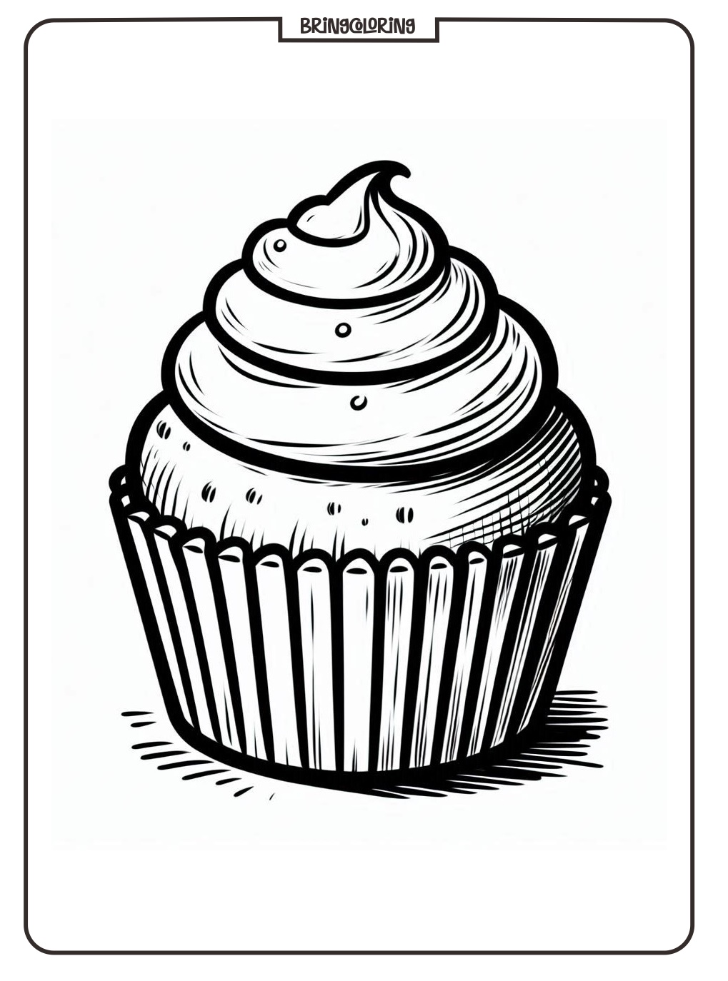 Get Ready for Some Sweet Coloring Fun, Cupcake Coloring Pages for Kids 1 Printable Cupcake Coloring Pages for Kids