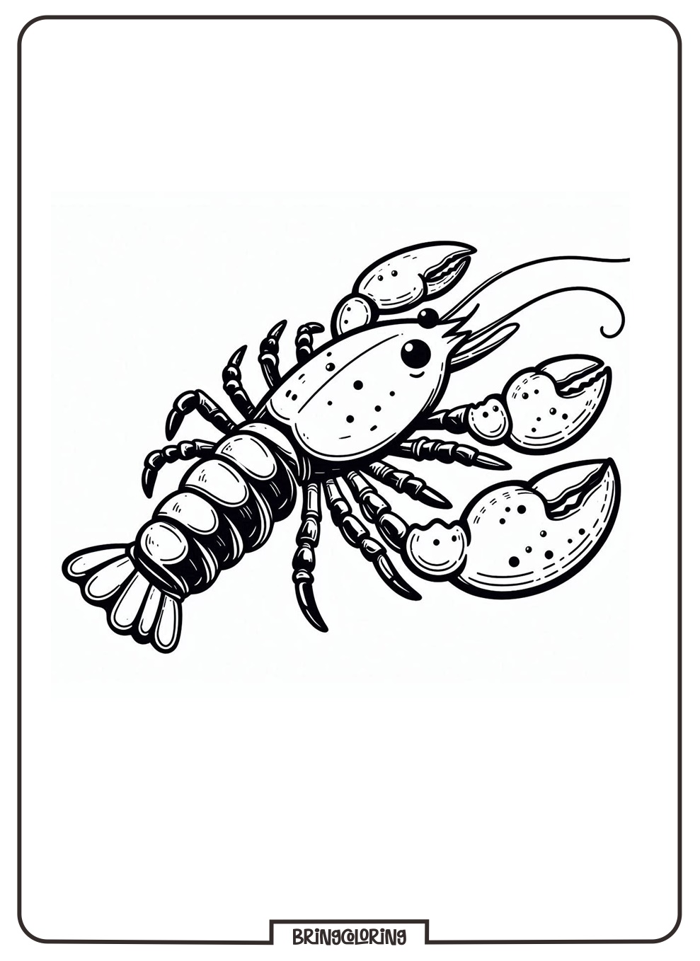 Printable Lobster coloring book