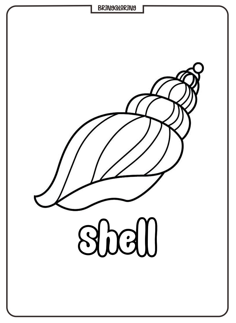 Welcome to our Shell Coloring Pages for Kids! 3 Printable Of Shell Coloring Pages