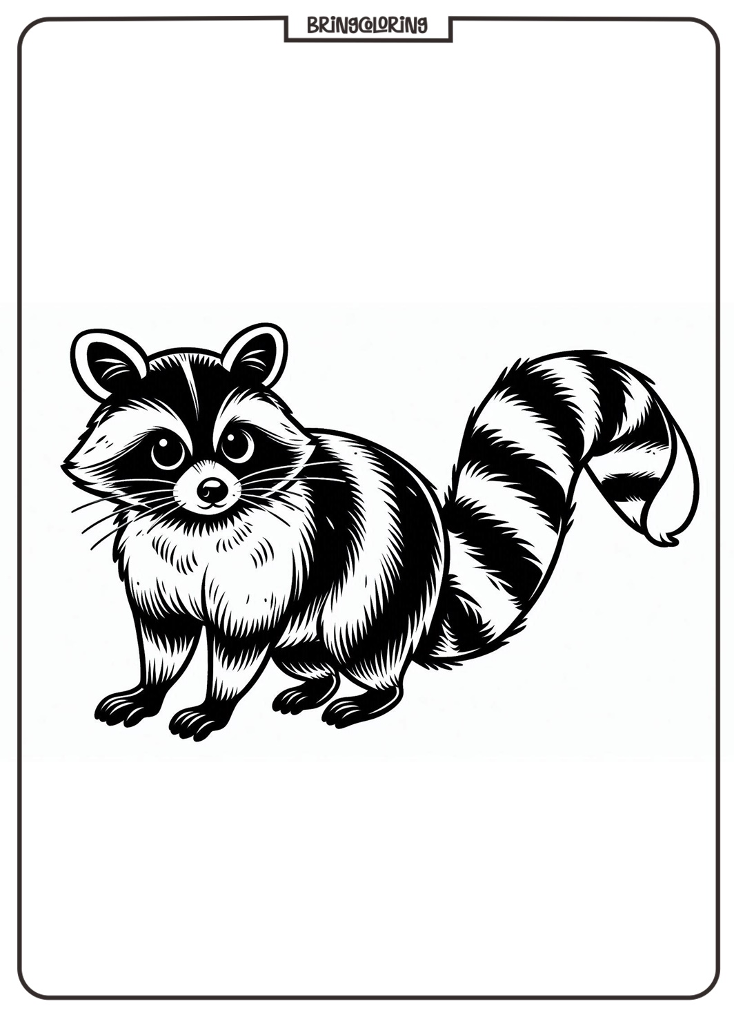 Raccoon Coloring Pages for Kids 2 Raccoon Coloring Page for kid