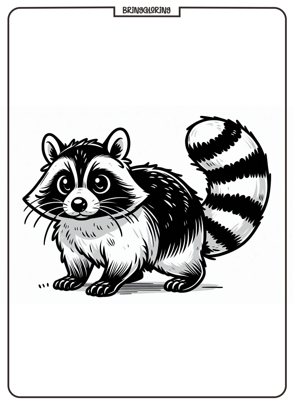 Raccoon Coloring Pages for Kids 3 Raccoon Coloring Page for kids