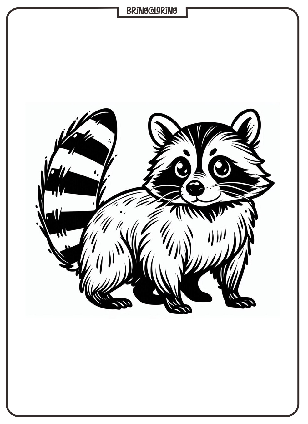 Raccoon Coloring Pages for Kids 4 Raccoon Coloring Pages for kid