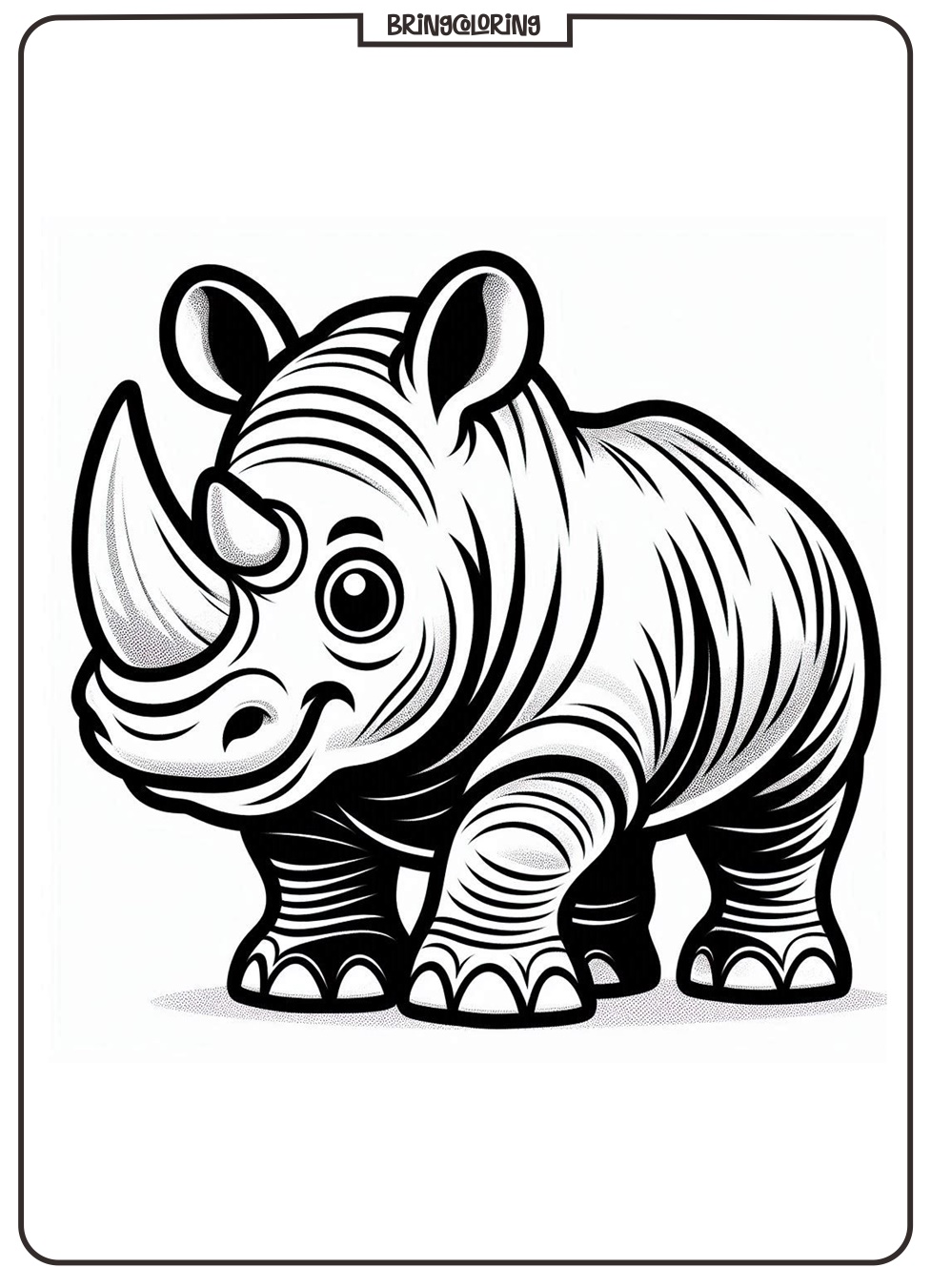 Strong and Amazing Animals Rhinoceros Coloring Pages 2 Rhinoceros Coloring Pages for Kids