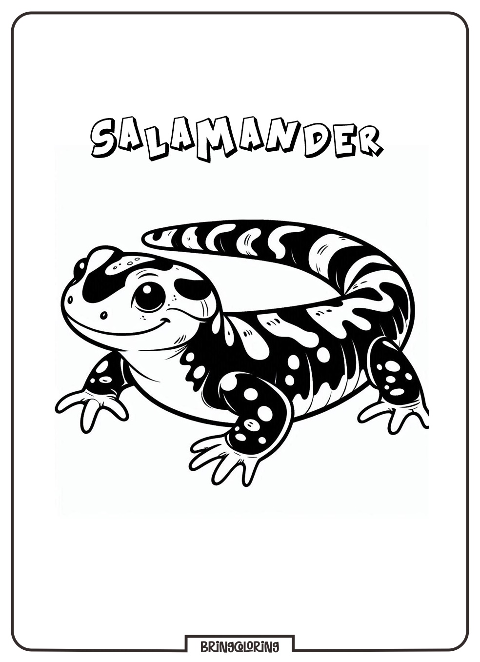 Salamander Coloring Pages 2 Salamander Coloring Page for Kids