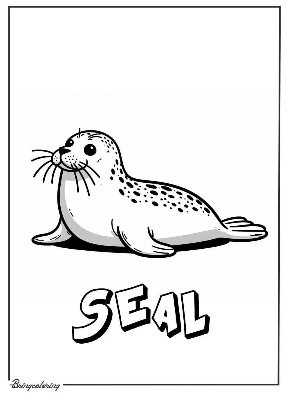 Seal Coloring Pages for Kids 1 Seal Coloring Page for Kid