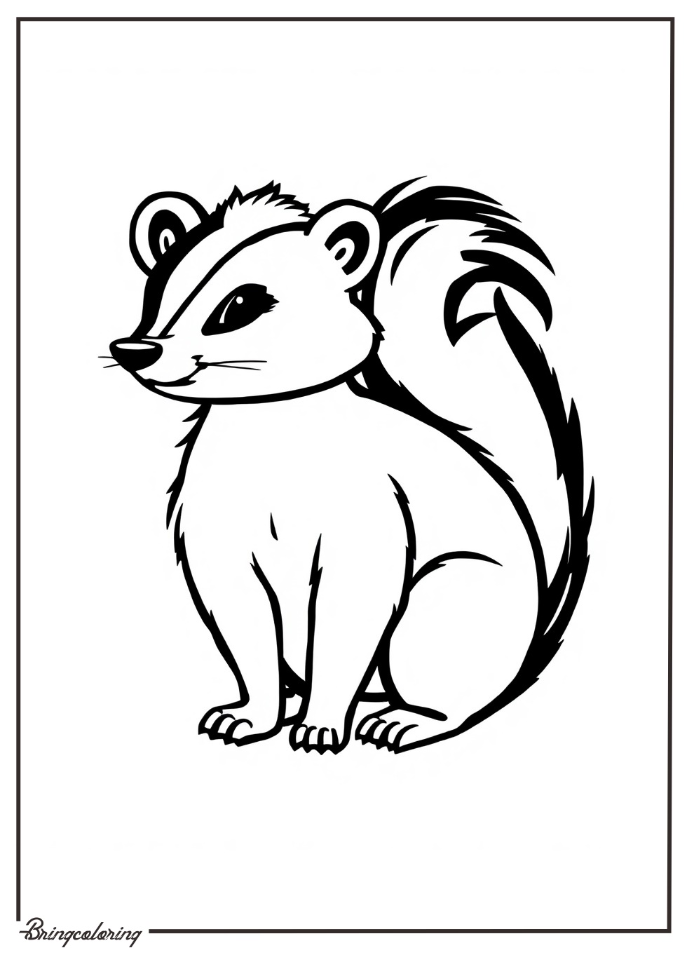 Welcome to our Skunk Coloring Pages for Kids! 3 Skunk Coloring Page online