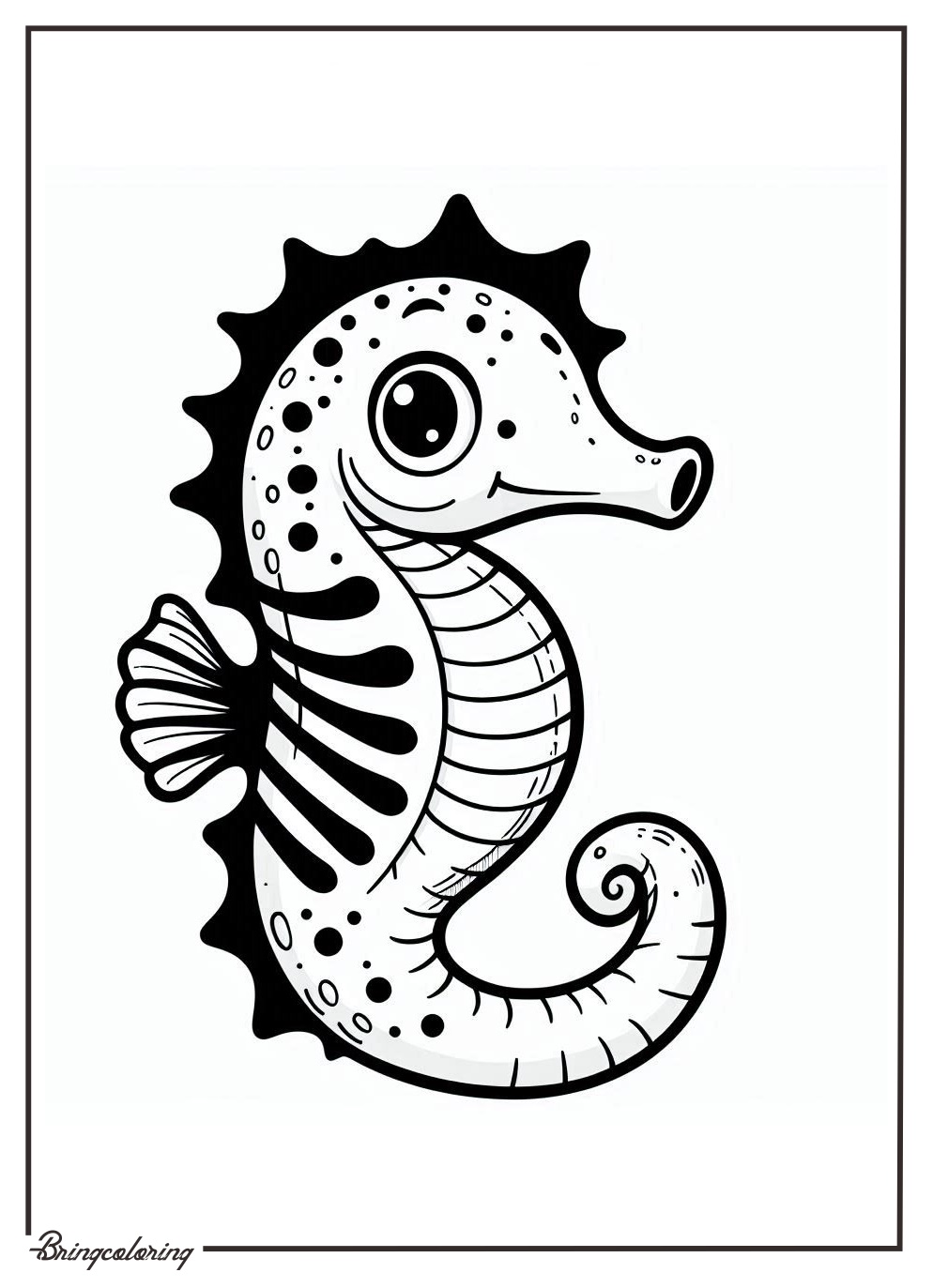 Seahorse Coloring Pages for Kids 4 Small Seahorse Coloring Page for Kids