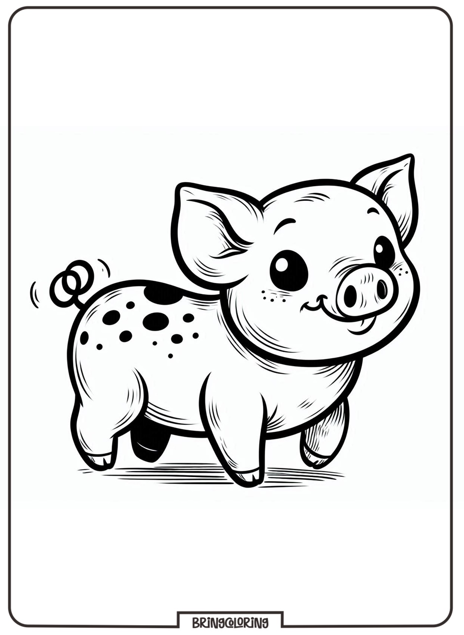 Cute Baby Pig Coloring Pages for Kids 1 baby pig coloring page for kids