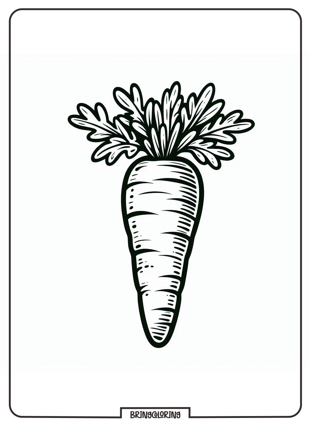 carrot coloring pages for kids