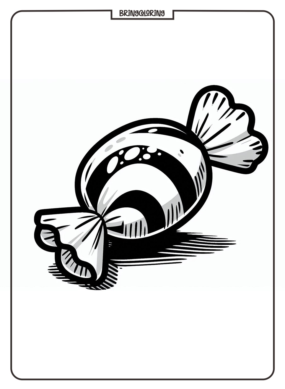 Sweet Candy Coloring Page for Kids 1 coloring page candy