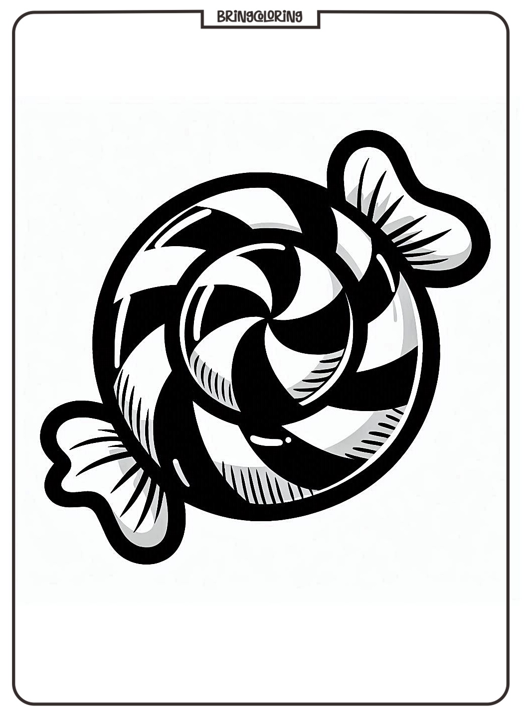 Sweet Candy Coloring Page for Kids 2 coloring pages candy