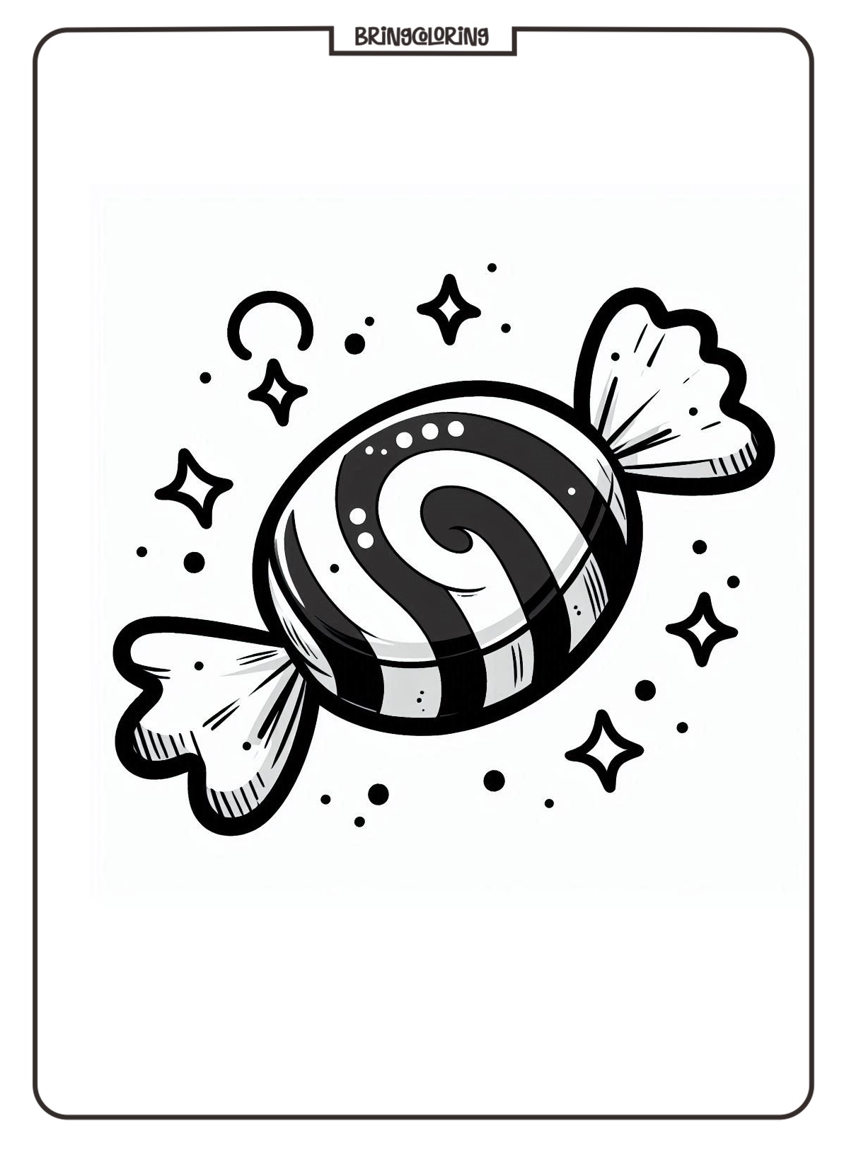 Sweet Candy Coloring Page for Kids 3 coloring pages of candy