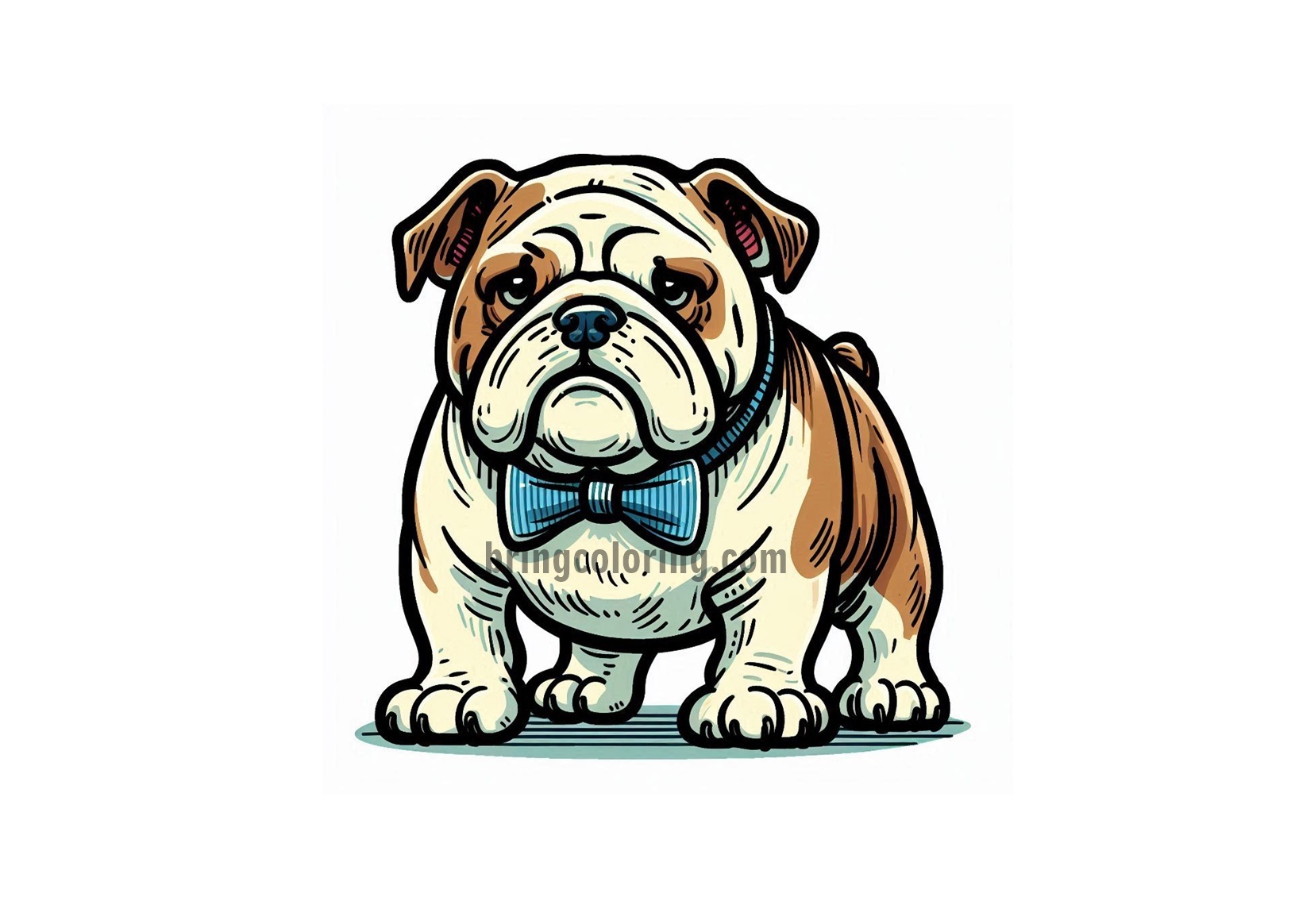 image is Bulldog coloring