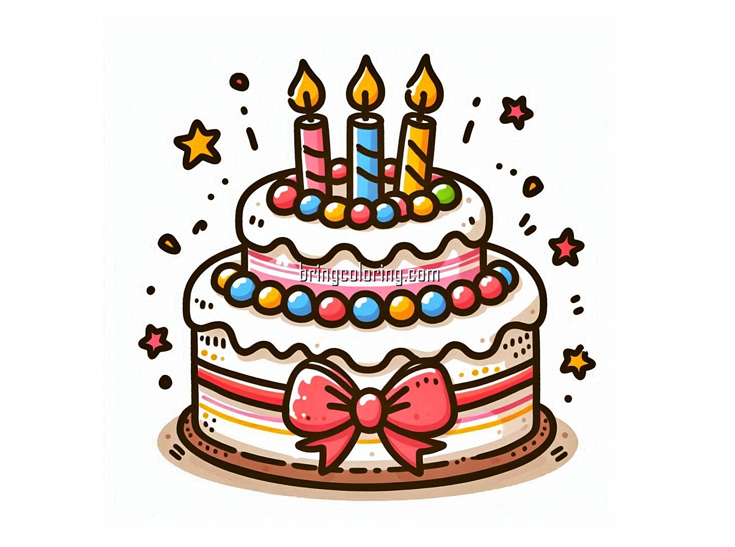 Let’s Color a Birthday Cake! 4 image is birthday cake coloring