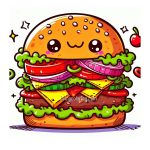 image is burger coloring