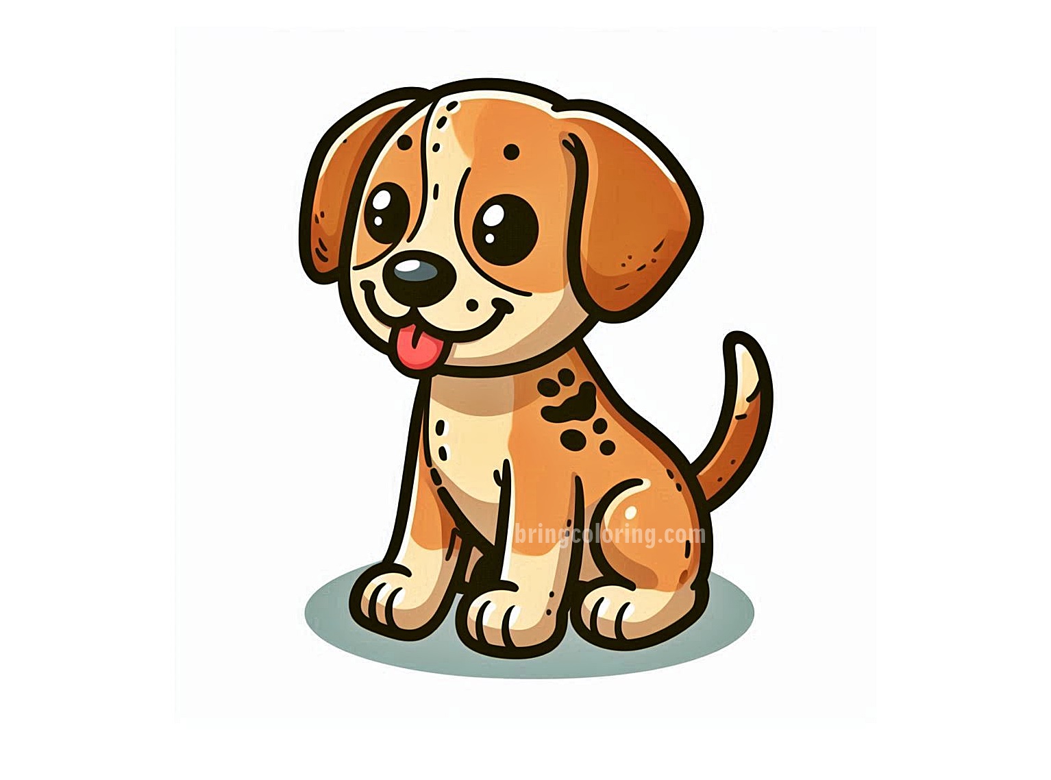 image is cute puppy coloring