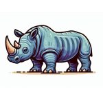 Strong and Amazing Animals Rhinoceros Coloring Pages image is rhinoceros coloring