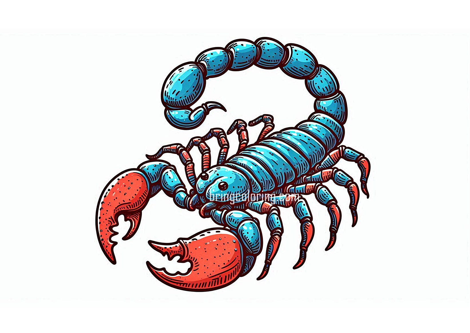 Scorpion Coloring Pages 4 image is scorpion coloring