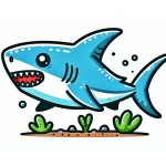 image is shark coloring