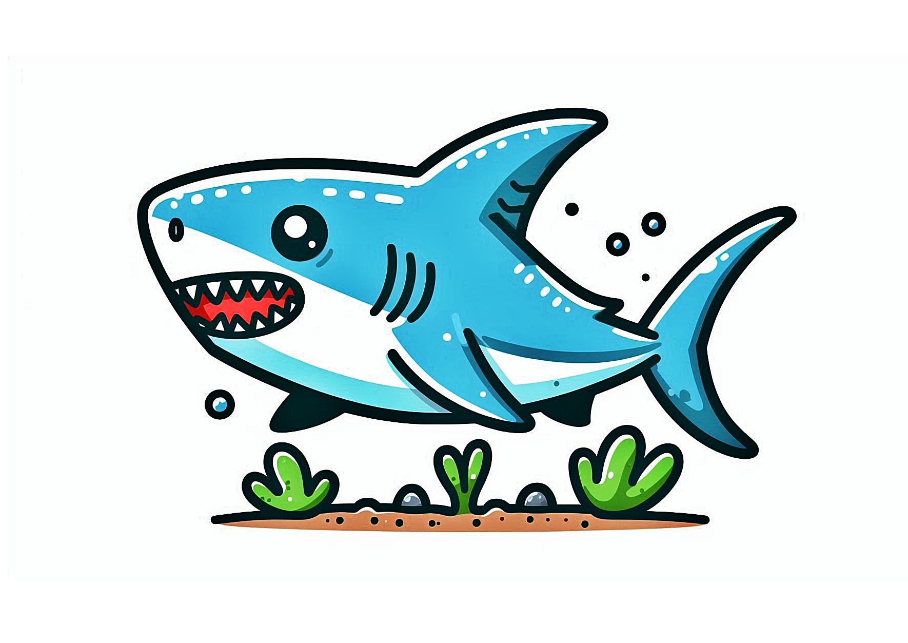 Let’s Color the Shark! 1 image is shark coloring