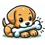 Puppy Biting Bone Coloring Pages image of cute puppy coloring
