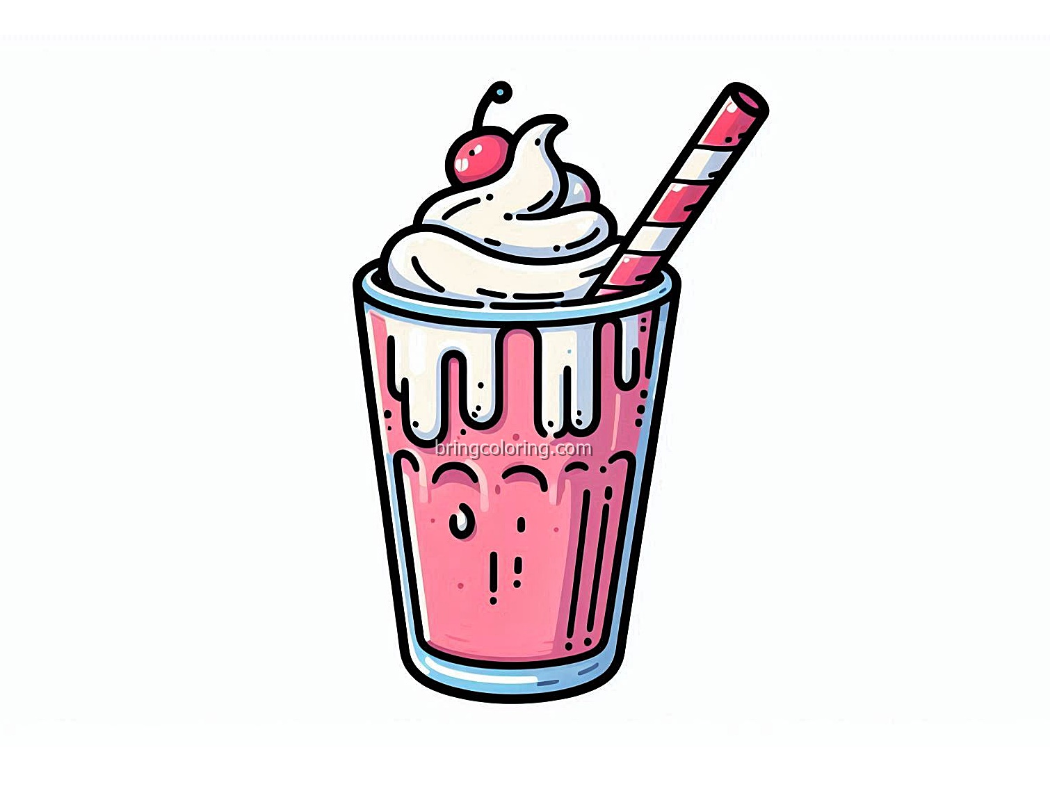 image of milkshake drink coloring