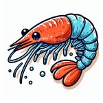 Prawn Coloring Pages for Kids image of prawn coloring