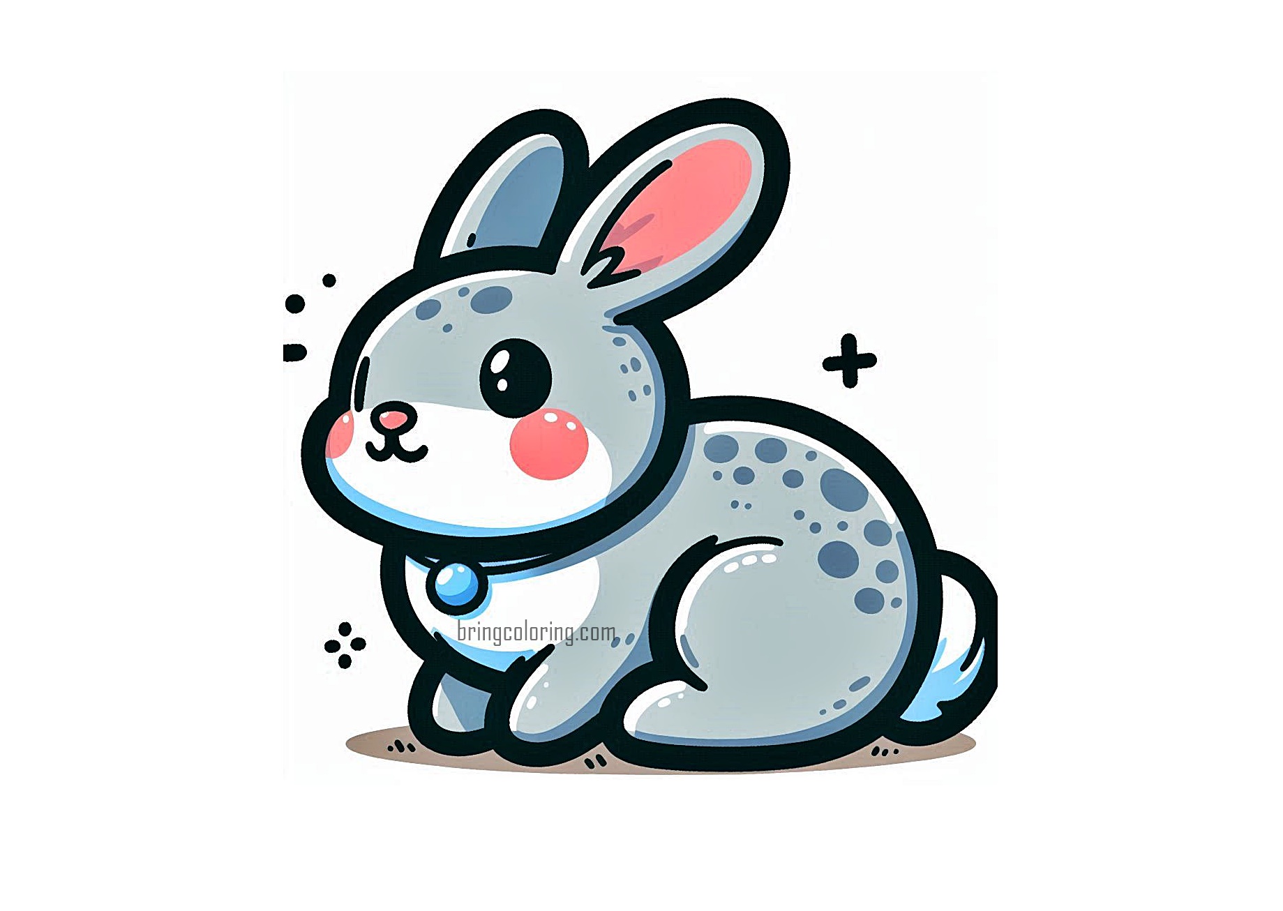 Cute Rabbit Coloring Pages for Kids 1 image of rabbit coloring