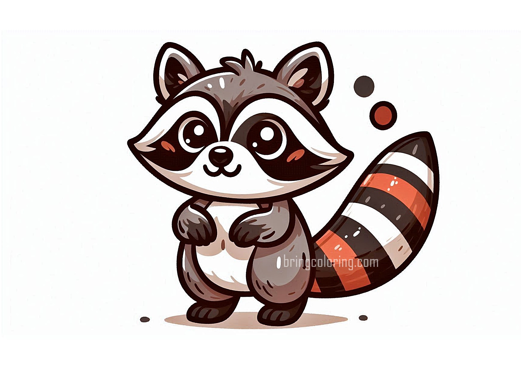 Raccoon Coloring Pages for Kids 1 image of raccoon coloring