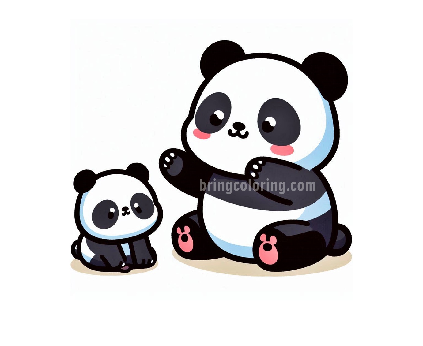 Cute Panda Coloring Pages for Kids 4 image panda coloring page