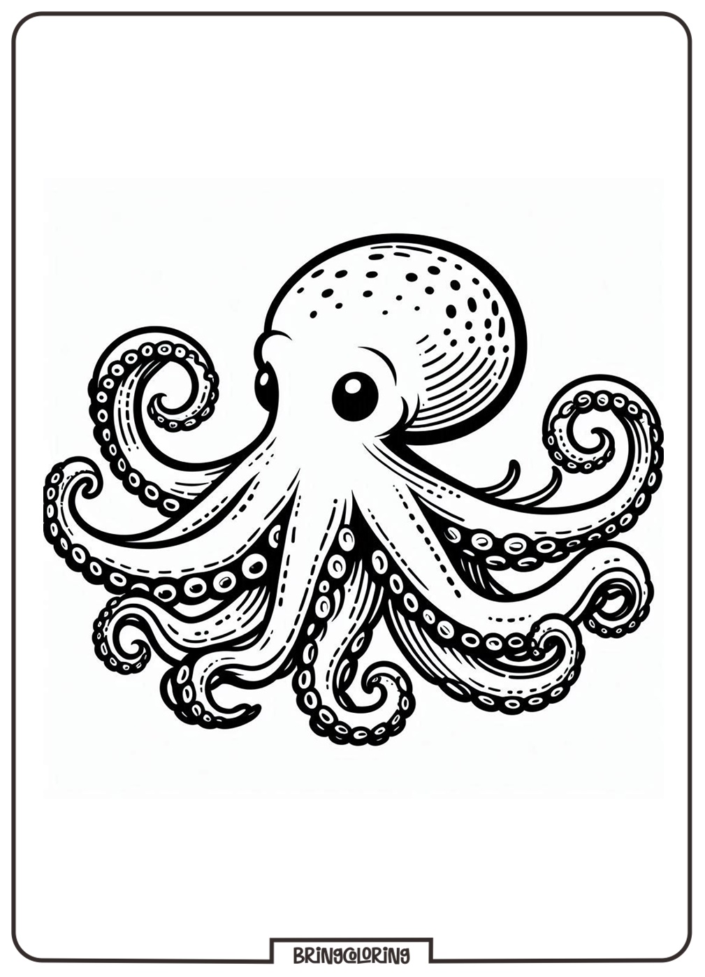 Octopus Coloring Page for Kids 3 octopus coloring pages for kids